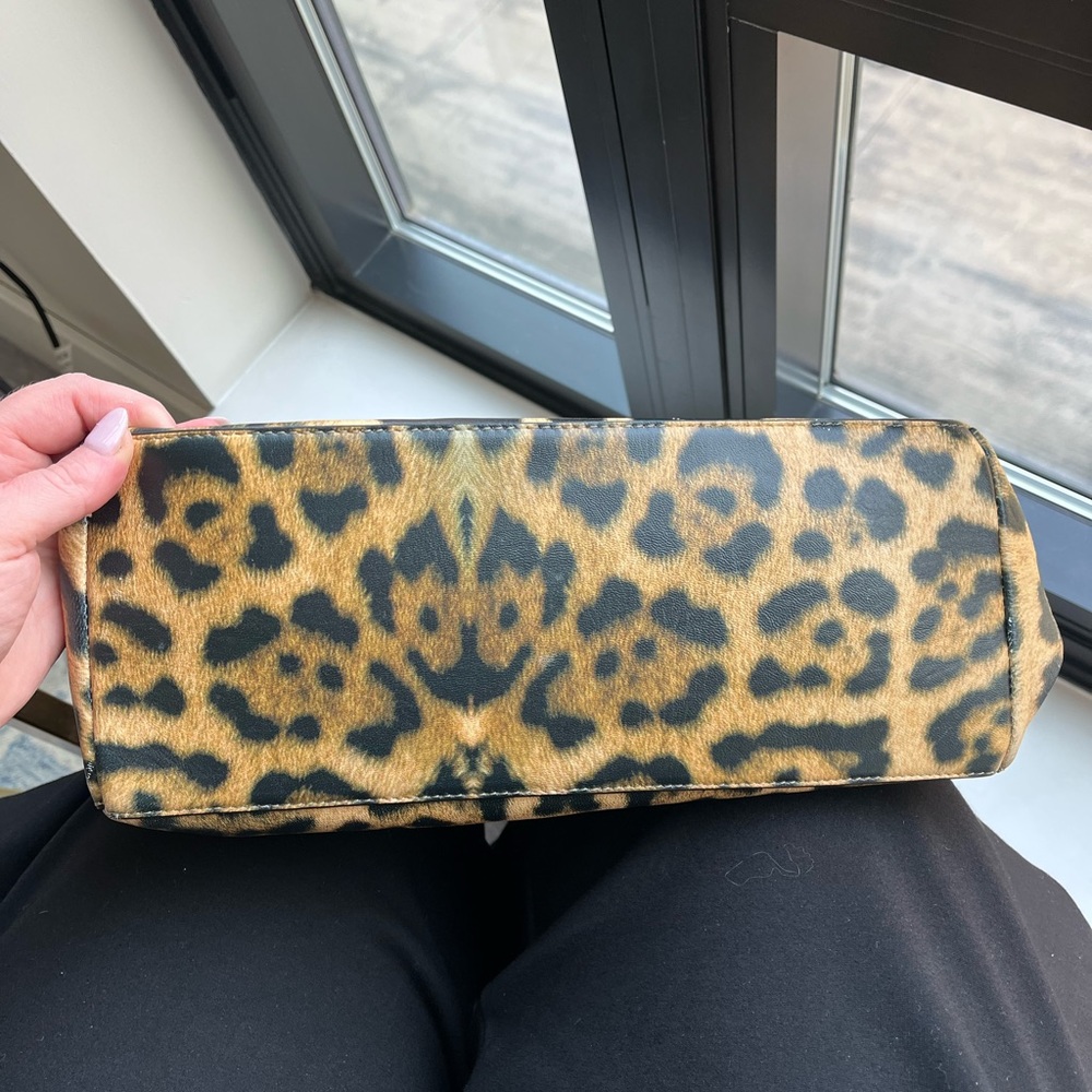DRIES VAN NOTEN leather leopard tote with shoulder strap - Picture 9 of 12